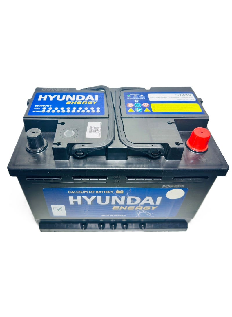 HYUNDAI Car Battery 12V 74AH 57412/DIN74/48-7/LN3 - Image 1
